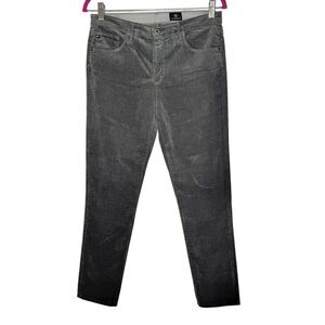 AG Adriano Goldschmied The Stevie Ankle Slim Pants Corduroy Grey 29 R